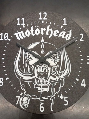 Motorhead wall clock like new, analog, 24 cm diameter
