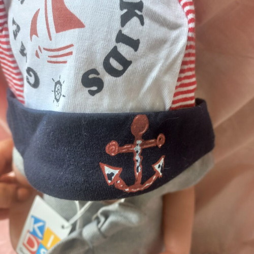 Baby hats set of 2 cotton Navy 0-6 months new