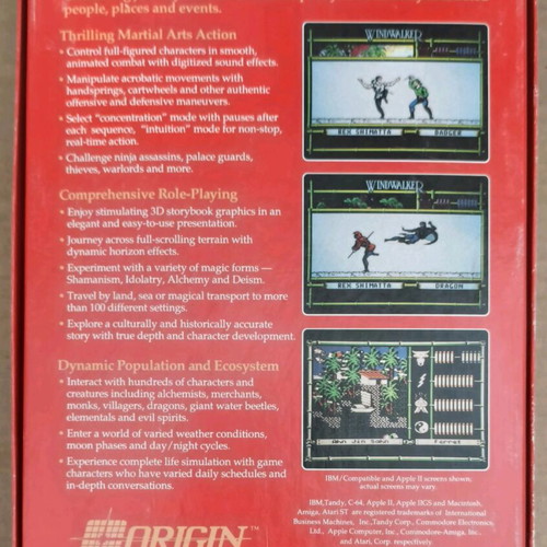 Windwalker (Origin) Atari ST like new, complete in box