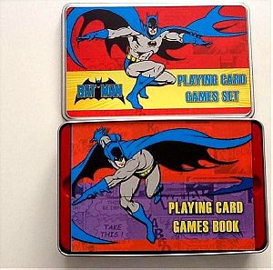 BATMAN PLAYING CARD GAMES SET IN COLLECTIBLE TIN BOX NEW