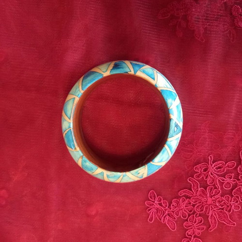 Vintage handmade bracelet with turquoise mosaic like new