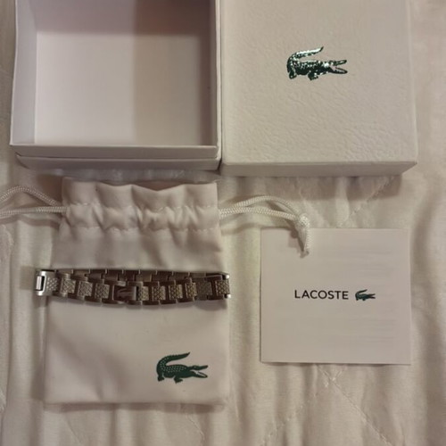 Lacoste bracelet in excellent condition, white