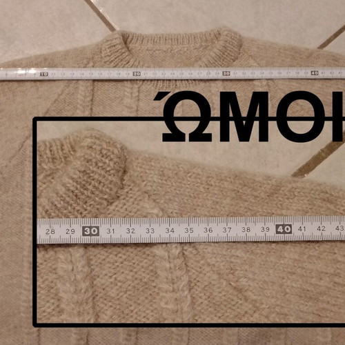 Handmade wool sweater for boys like new, beige, sizes 110-116 cm