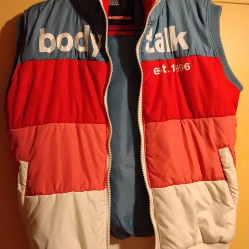 BodyTalk vest like new, size L, white and pink