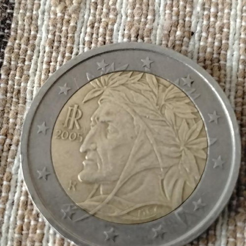 2 Euro Italy Dante Alighieri 2005 rare coin