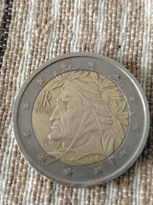 2 Euro Italy Dante Alighieri 2005 rare coin