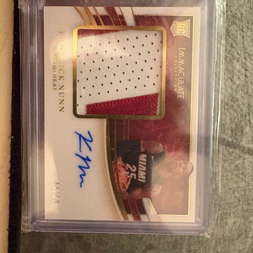 Immaculate Kendrick Nunn RPA 44/50 basketball card with patch