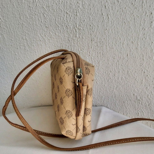 Thiros beige round crossbody shoulder bag like new