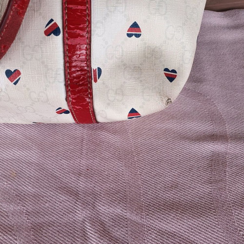 Gucci shoulder bag used, multicolor with wear damage