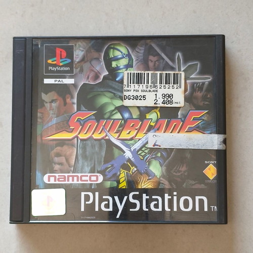 Soulblade PlayStation (PS1) game, Namco, complete set with manual
