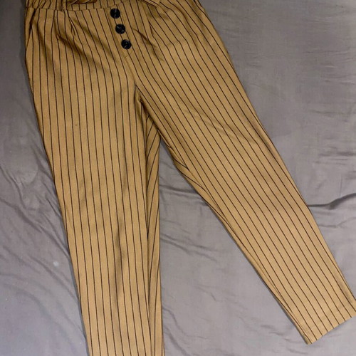 Stradivarius office style high-waist pants with belt