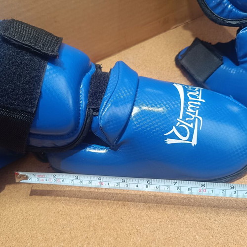 Olympus Sport Kids Karate and Taekwondo Shin Guards and Gloves Set used