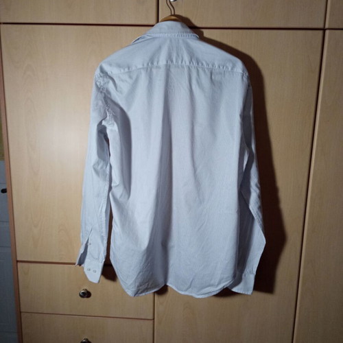 Zara men's striped shirt XL white and blue like new