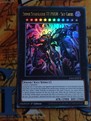 Super Starslayer Typhon Sky Crisis κάρτα Yu-Gi-Oh! σαν καινούργιο