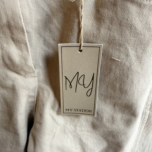 Denim set new, beige, one size