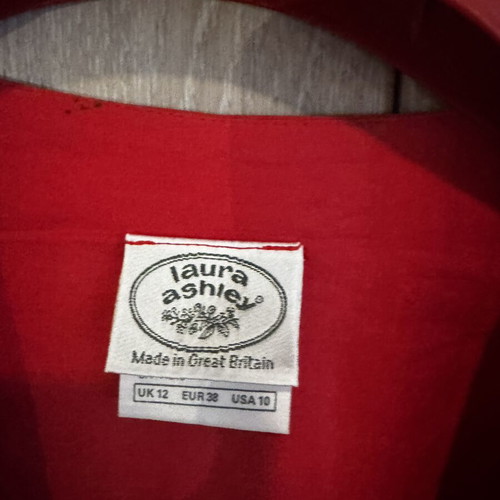 Laura Ashley red bolero jacket used, collectible 1980