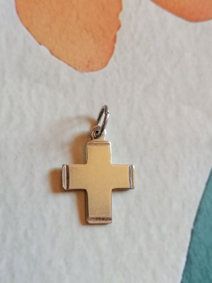 Silver 950 engraved cross new