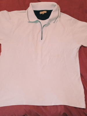 Polo shirt large like new, turquoise, with zipper