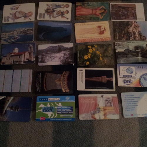 Phone cards used, pack of 20 pieces