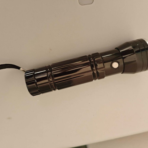 Flashlight with 16 LED used, black, small and powerful