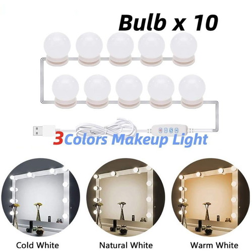 LED mirror lights for makeup 10 pcs USB with controller new