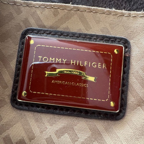 Tommy Hilfiger shoulder bag used, beige and brown
