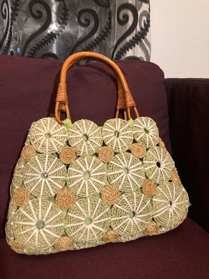 Women’s summer boho bag like new, hand-held with zipper damage