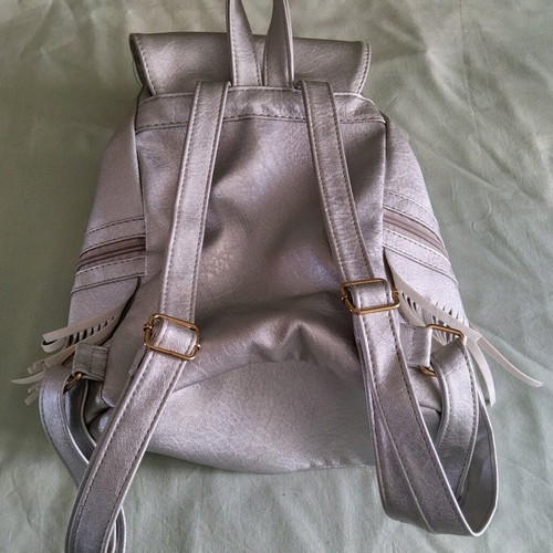 Women's silver backpack like new