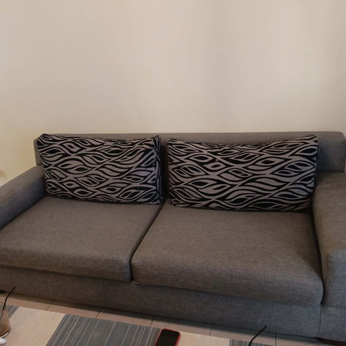 Sofa bed used, sturdy oak wood construction, 2.25x1.00 m