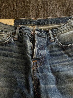 Τζην Abercrombie αχρησιμοποίητο σε ίσια γραμμή w31 L32 μπλε