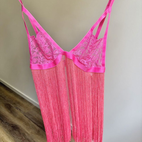 ASOS lingerie with pink fringes, size L