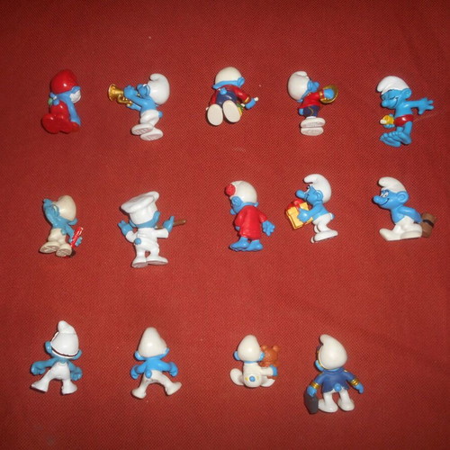 Smurfs figures PEYO used, pack of 14