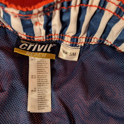 Crivit men's swim shorts coral size M new