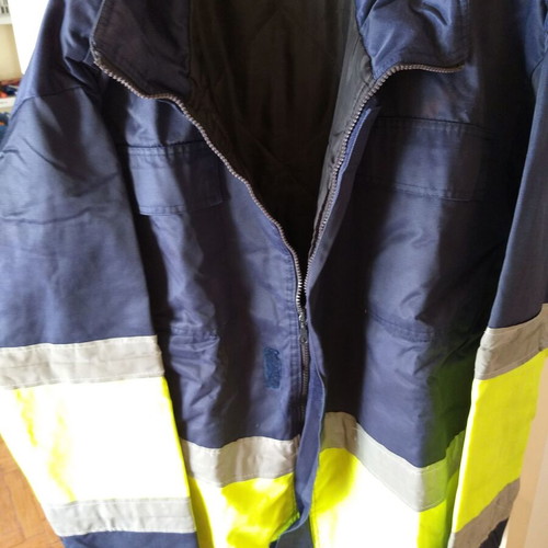 Waterproof work jacket used with reflective strips
