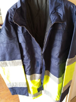 Waterproof work jacket used with reflective strips
