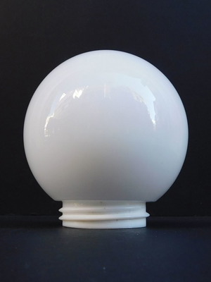 Glass globe opaline lamp shade screw vintage