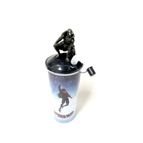 Spider-Man Into the Spider-Verse Cinema Cup with Spider-Man Noir Figure like new