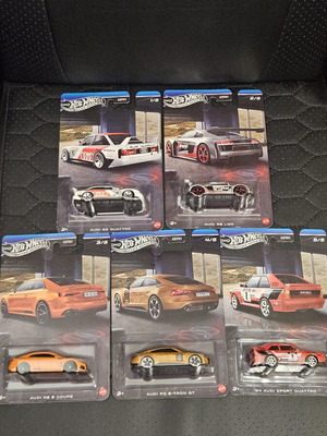 Hot Wheels Silver Series Audi 5-Pack Collection with Chase '84 Audi Quattro Sport