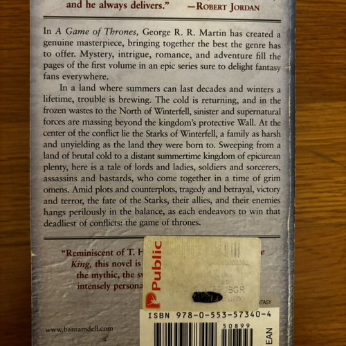 A Game of Thrones by George R.R. Martin, Bantam Books