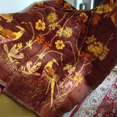 Vintage double-sided blanket 190x230 cm new