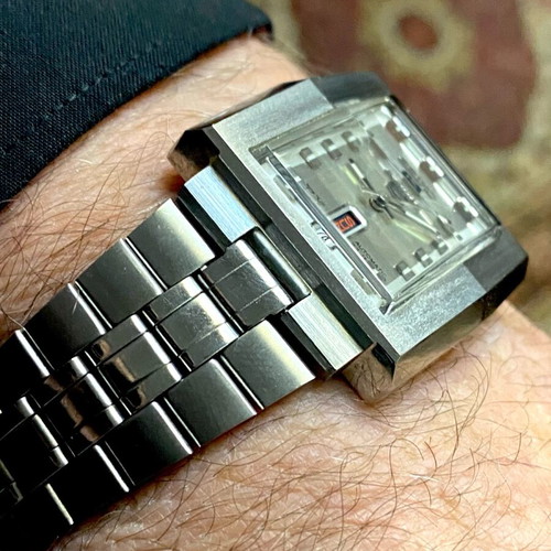 Seiko 5 DX men's watch new, steel, with briolette sapphire