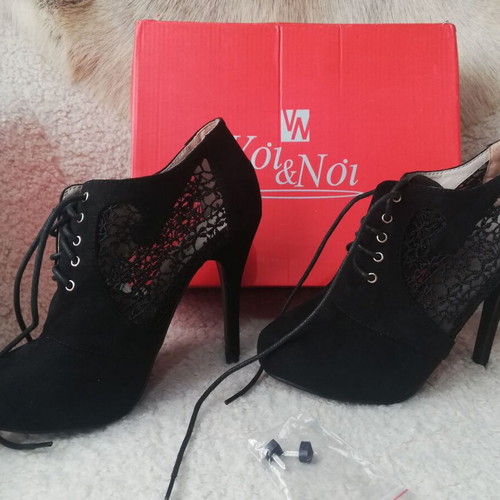Voi & Noi women's high-heeled ankle boots used, size 39, black