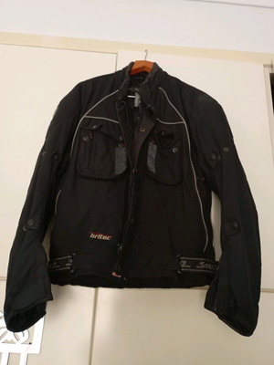 Britec motorcycle jacket with protective back and reflective piping