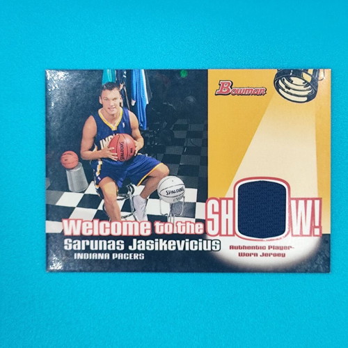 Sarunas Jasikevicius 2005-06 Bowman Welcome to the Show Jersey Relic card new