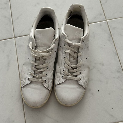 Adidas Stan Smith Triple White sneakers used, size 44.5