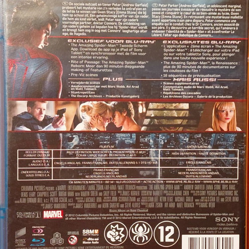 The Amazing Spider-Man Blu-ray 2-disc action movie