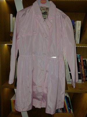 Evita pink girls' trench coat new