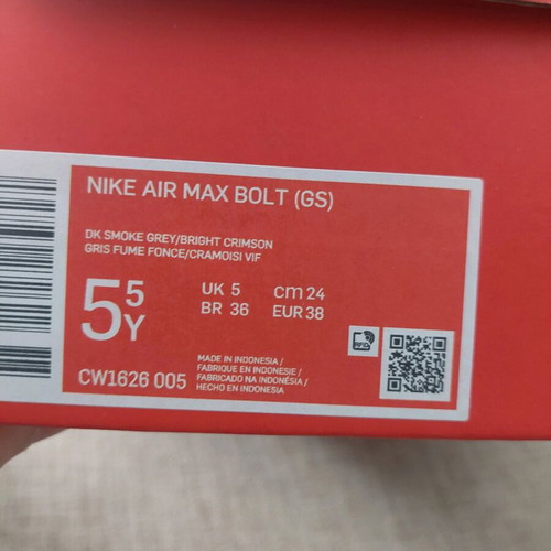 Nike Air Max Bolt sneakers new, black and red, size 38