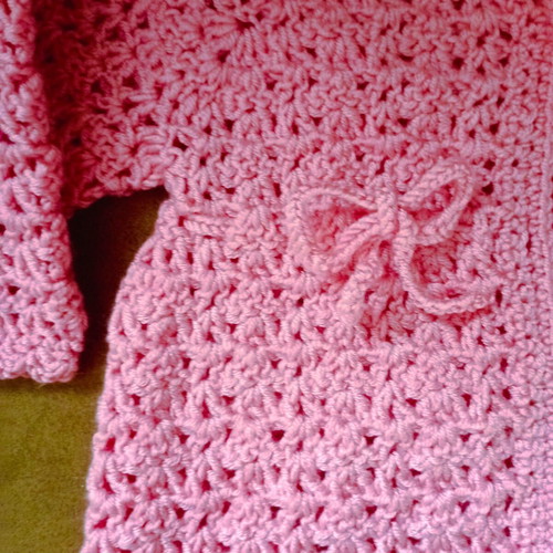 Girls' cardigan new pink with belt, size 92 cm for 2 years old