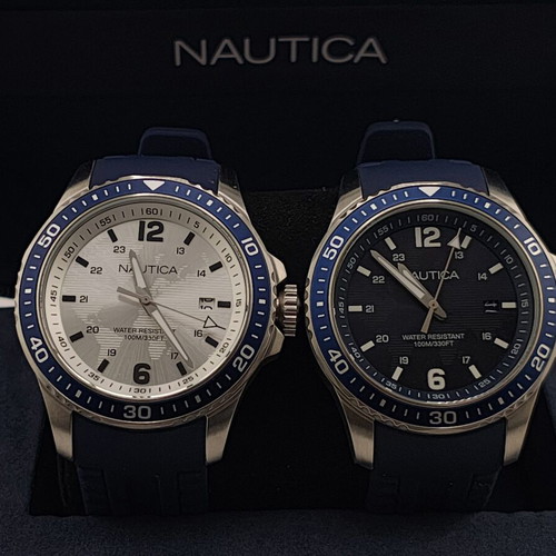 Nautica men's watch new, black and blue